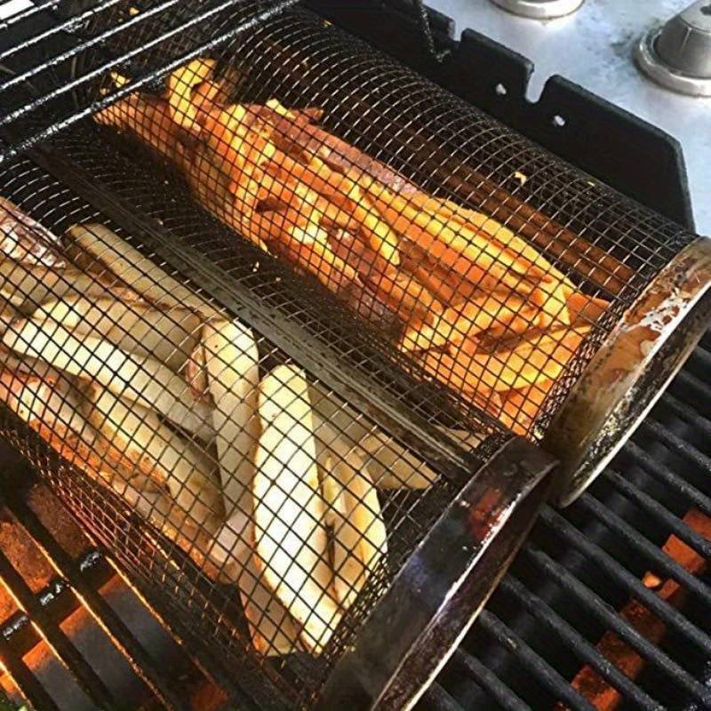 GrillRulle™ | Roterende grillkurv til grøntsager, kød & fisk