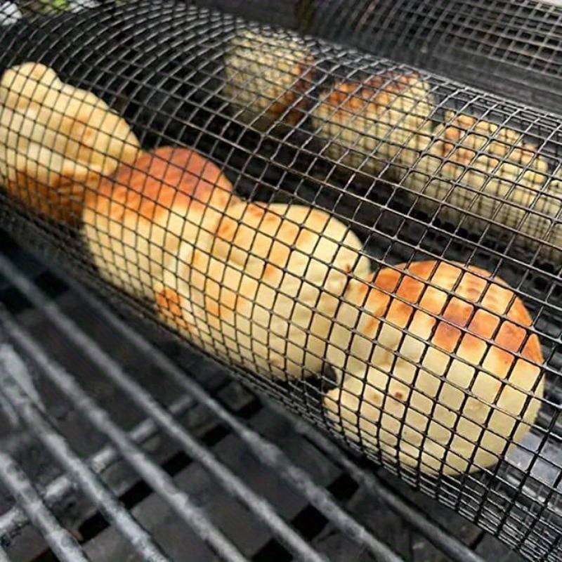 GrillRulle™ | Roterende grillkurv til grøntsager, kød & fisk