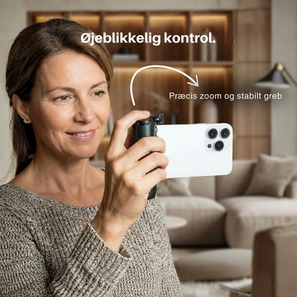 GripStand™ | 3-i-1 selfiestick, stativ og Bluetooth-fjernbetjening