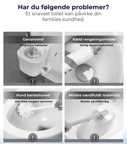 RenKlik™ – Hygiejnisk toiletbørste med udskiftelige rengøringshoveder