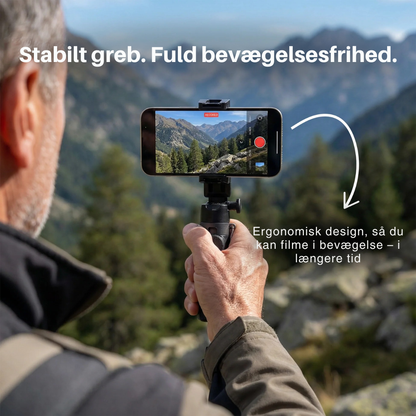 GripStand™ | 3-i-1 selfiestick, stativ og Bluetooth-fjernbetjening