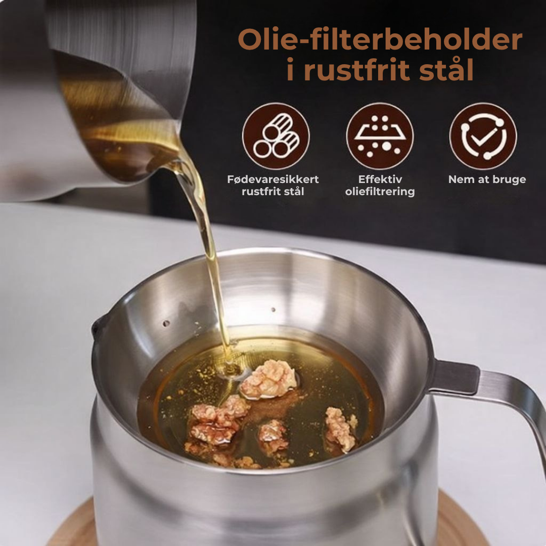 CrispPot™ | 3-i-1 oliebeholder til sprød madlavning med mindre spild