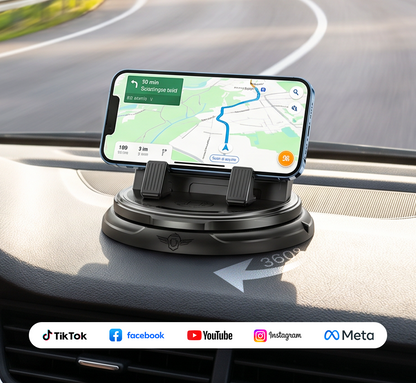 MobilGrebet™ - Roterbar mobilholder til bilens instrumentbræt