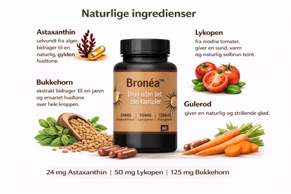 Bronéa™ | Bruningssupplementer | Få En Naturligt Solbrun Hud På Kun 7 Dage!