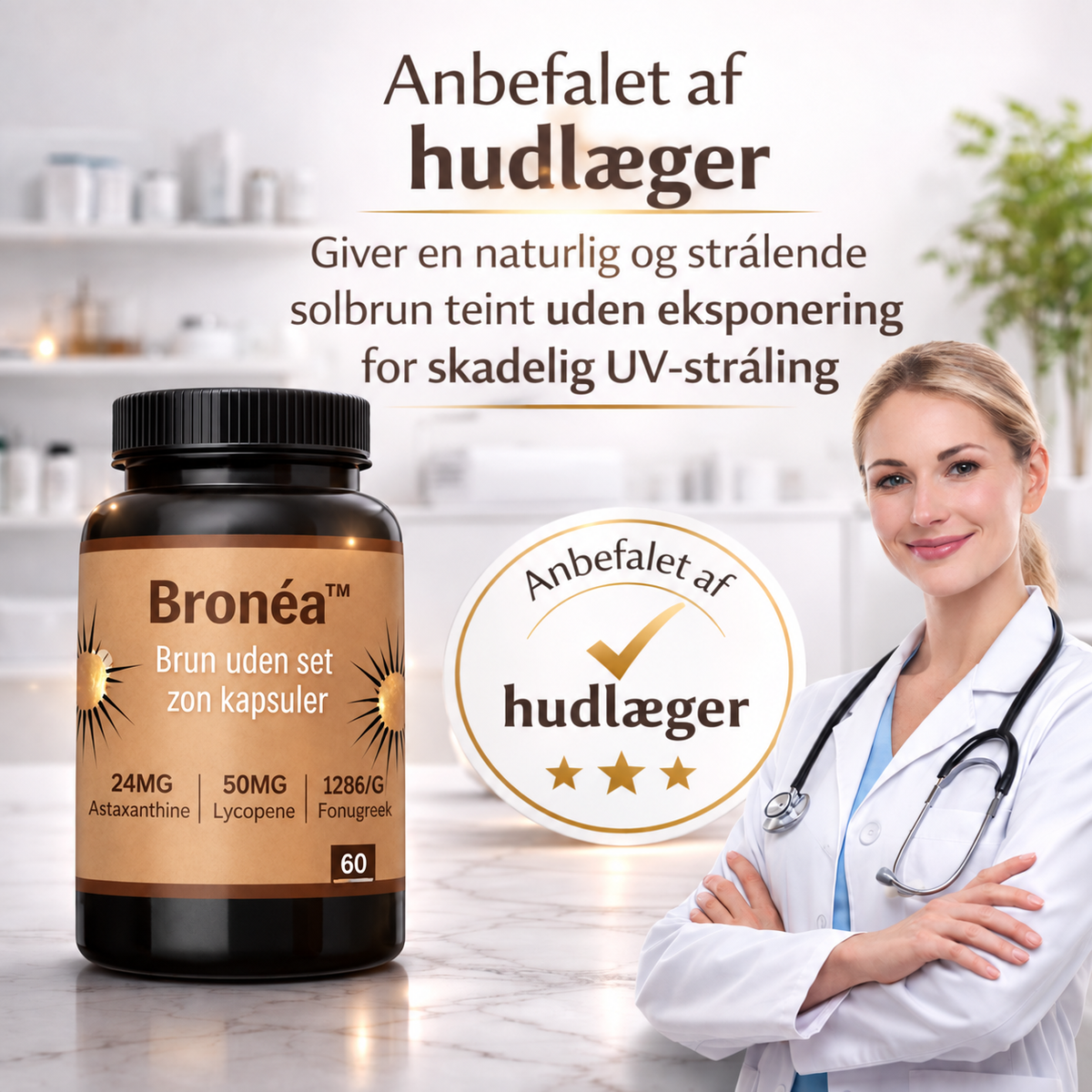 Bronéa™ | Bruningssupplementer | Få En Naturligt Solbrun Hud På Kun 7 Dage!