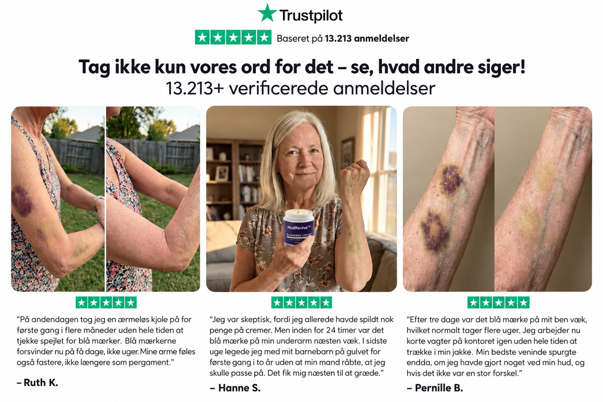 HudRevive™ | Fjerner blå mærker og genopretter fast hud på 24 timer